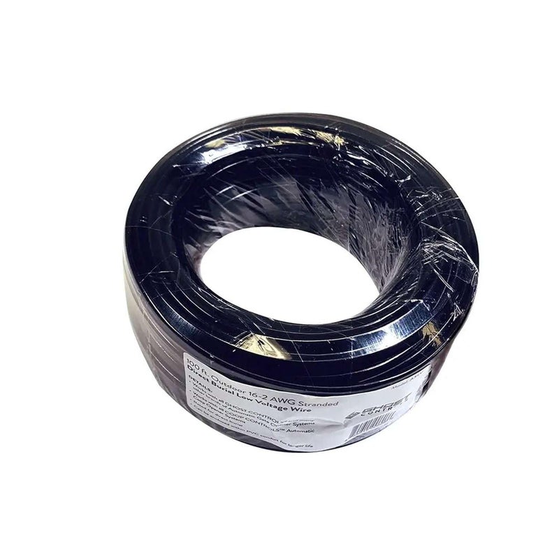 Ghost Controls AXLV 100' 16 AWG Wire, 2-Conductor (Color Coded), Stranded, Direct Burial, Low Voltage Wire for Gate Openers or Solar Power - Image 2
